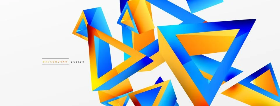 3d triangle abstract background. Basic shape technology or business concept Stockillustratie