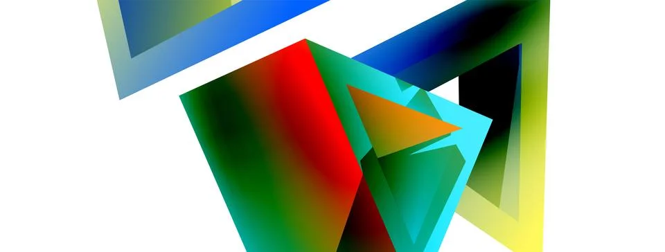 3d triangle abstract background. Basic shape technology or business concept Stock Illustration