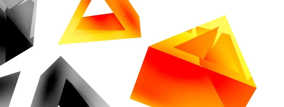 3d triangle abstract background. Basic shape technology or business concept 库存插图
