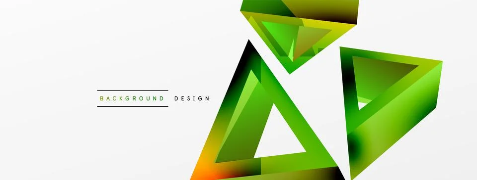 3d triangle abstract background. Basic shape technology or business concept Illustrazione stock