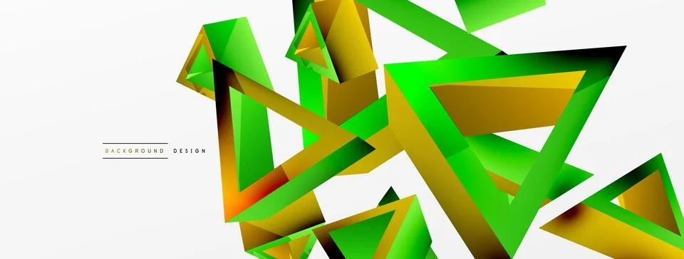 3d triangle abstract background. Basic shape technology or business concept Stockillustratie
