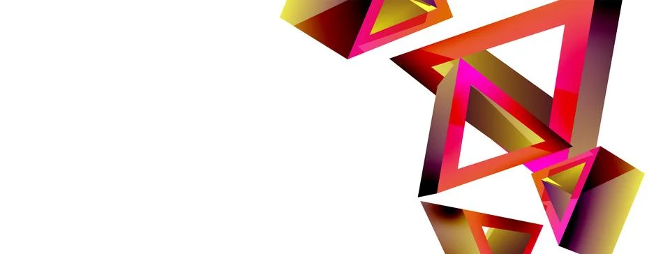 3d triangle abstract background. Basic shape technology or business concept Stockillustratie