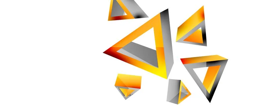 3d triangle abstract background. Basic shape technology or business concept Stock Illustration