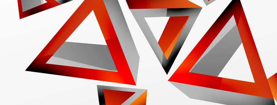 3d triangle abstract background. Basic shape technology or business concept Stockillustratie