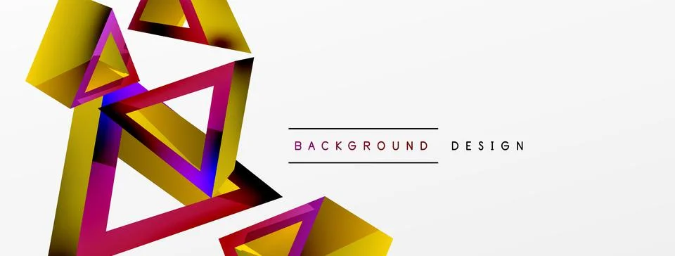 3d triangle abstract background. Basic shape technology or business concept Stockillustratie