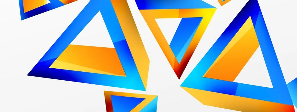 3d triangle abstract background. Basic shape technology or business concept Stockillustratie