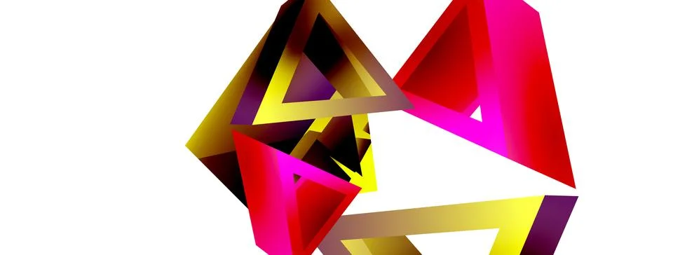 3d triangle abstract background. Basic shape technology or business concept Stockillustratie