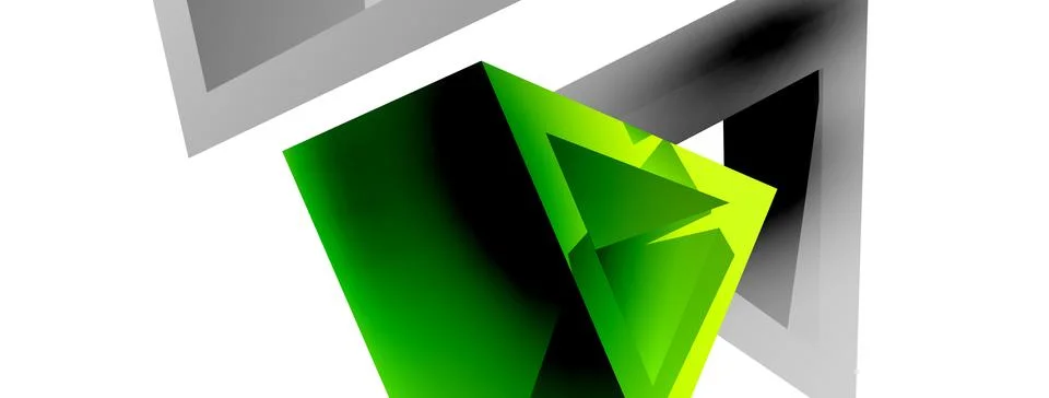 3d triangle abstract background. Basic shape technology or business concept Stock Illustration