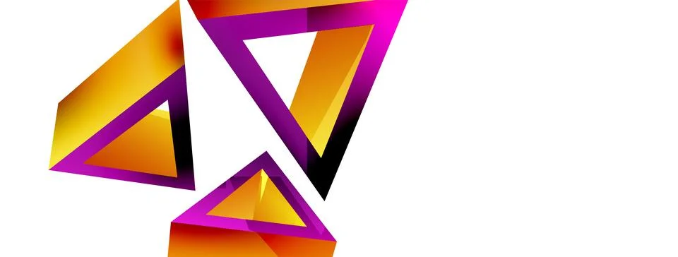 3d triangle abstract background. Basic shape technology or business concept Stock Illustration