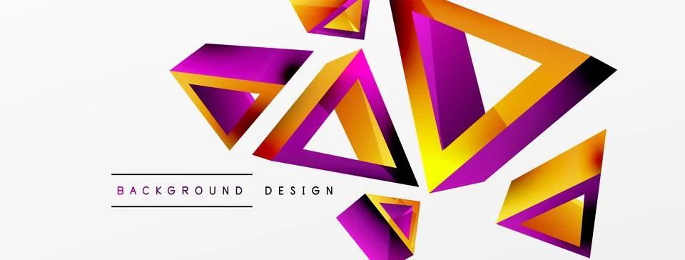 3d triangle abstract background. Basic shape technology or business concept Stock-Illustration