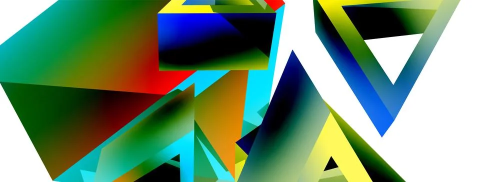 3d triangle abstract background. Basic shape technology or business concept Illustrazione stock