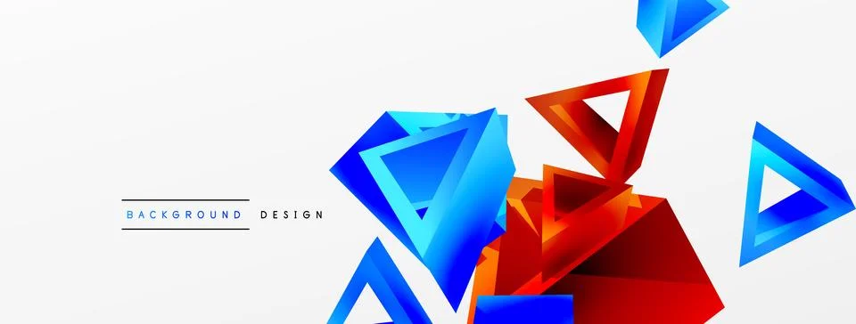 3d triangle abstract background. Basic shape technology or business concept Stockillustratie