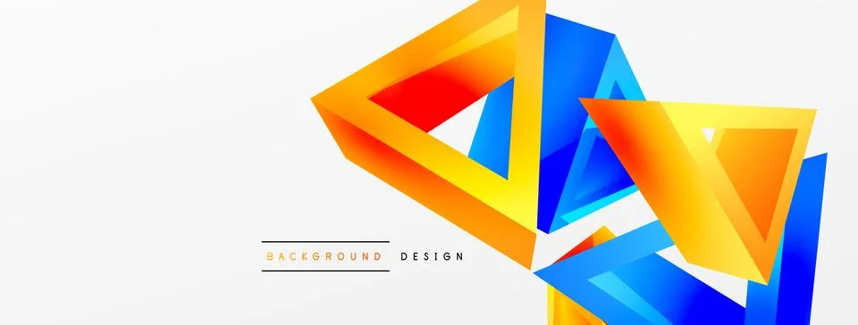 3d triangle abstract background. Basic shape technology or business concept Stockillustratie