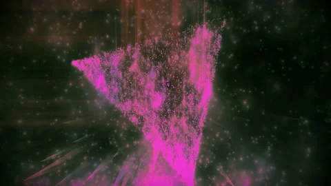3D Triangle Glow Live Wallpaper Vaporwave Meditation Viewed Rainbow Render Stock-Footage 146419670