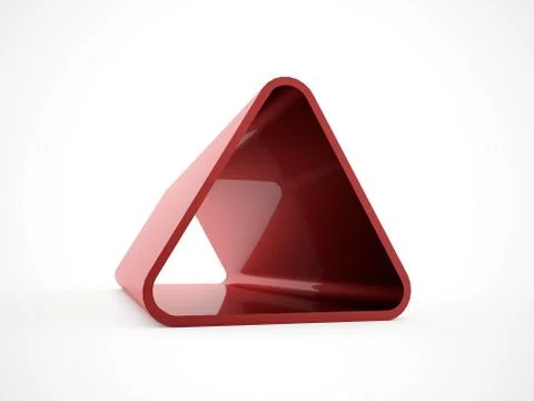 3d triangle isolated on white background Stock Illustration