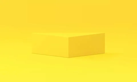 3d triangle podium yellow corner stand geometric display for product presen.. Stock Illustration