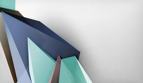 3D triangle vector abstract background. Business or technology design for Stock Illustration