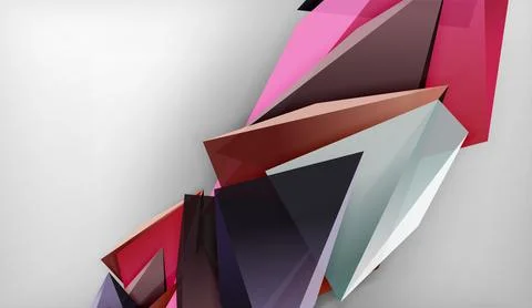 3D triangle vector abstract background. Business or technology design for Stock Illustration