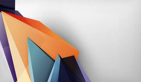 3D triangle vector abstract background. Business or technology design for Stock Illustration