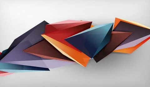 3D triangle vector abstract background. Business or technology design for 스톡 일러스트