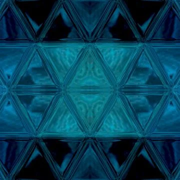 3d triangles, abstract background. Blue neon mosaic transparent backdrop with Illustration