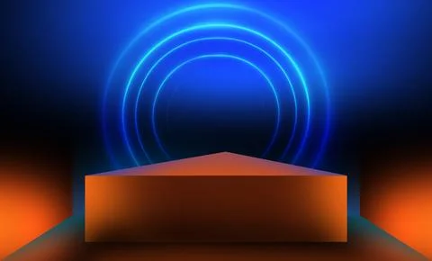 3D triangular podium concept series Stock Illustration