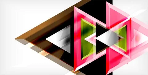 3d triangular vector minimal abstract background design, abstract poster Illustrazione stock