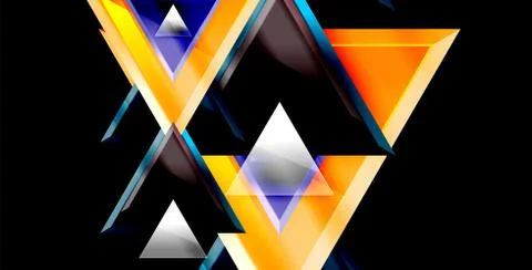 3d triangular vector minimal abstract background design, abstract poster Ilustração Stock