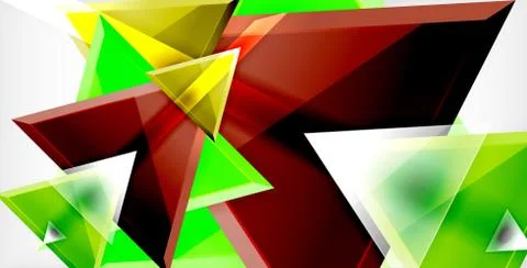 3d triangular vector minimal abstract background design, abstract poster Stock Illustration