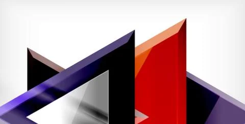 3d triangular vector minimal abstract background design, abstract poster Ilustração Stock