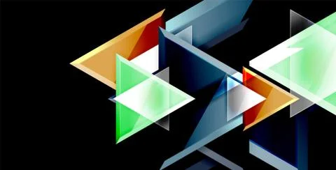 3d triangular vector minimal abstract background design, abstract poster Stock Illustration