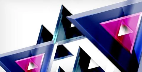 3d triangular vector minimal abstract background design, abstract poster Illustrazione stock