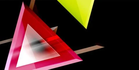 3d triangular vector minimal abstract background design, abstract poster 库存插图