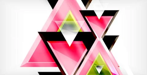 3d triangular vector minimal abstract background design, abstract poster Ilustración de archivo