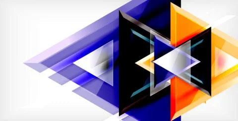 3d triangular vector minimal abstract background design, abstract poster Illustrazione stock