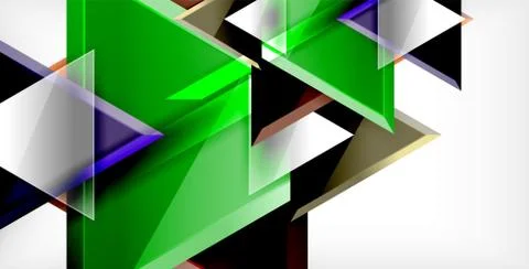 3d triangular vector minimal abstract background design, abstract poster Stock Illustration