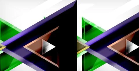 3d triangular vector minimal abstract background design, abstract poster Illustrazione stock