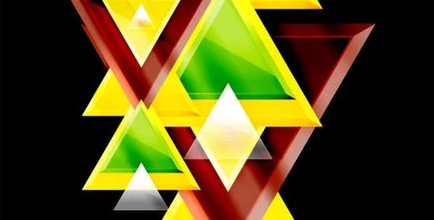 3d triangular vector minimal abstract background design, abstract poster Stock Illustration