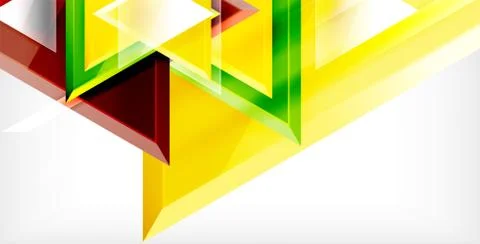 3d triangular vector minimal abstract background design, abstract poster Illustrazione stock