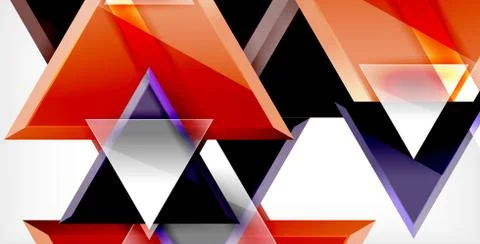 3d triangular vector minimal abstract background design, abstract poster Stock Illustration