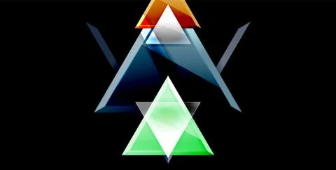 3d triangular vector minimal abstract background design, abstract poster Illustrazione stock