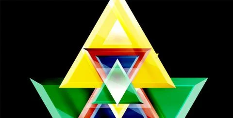3d triangular vector minimal abstract background design, abstract poster Illustrazione stock