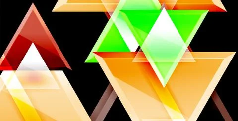 3d triangular vector minimal abstract background design, abstract poster Stock Illustration