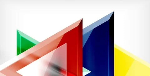 3d triangular vector minimal abstract background design, abstract poster Illustrazione stock