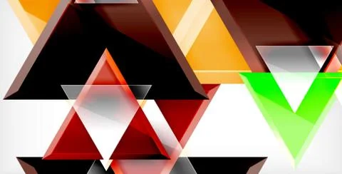 3d triangular vector minimal abstract background design, abstract poster Ilustração Stock