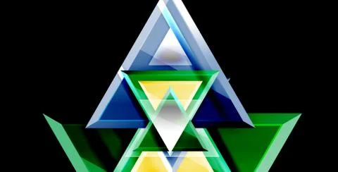 3d triangular vector minimal abstract background design, abstract poster イラスト素材