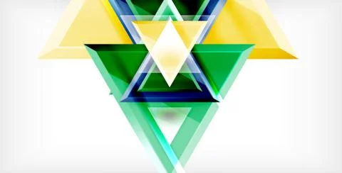 3d triangular vector minimal abstract background design, abstract poster Illustrazione stock