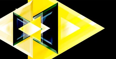 3d triangular vector minimal abstract background design, abstract poster Illustrazione stock
