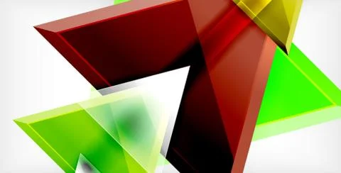 3d triangular vector minimal abstract background design, abstract poster Stock Illustration