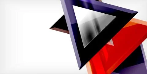 3d triangular vector minimal abstract background design, abstract poster Illustrazione stock